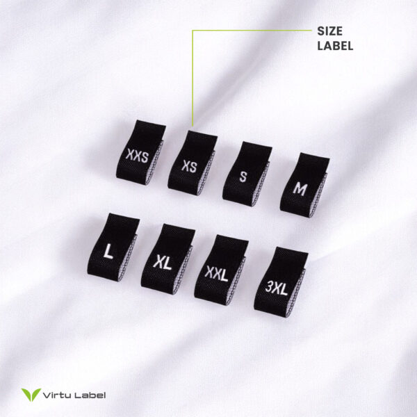 woven size label visual
