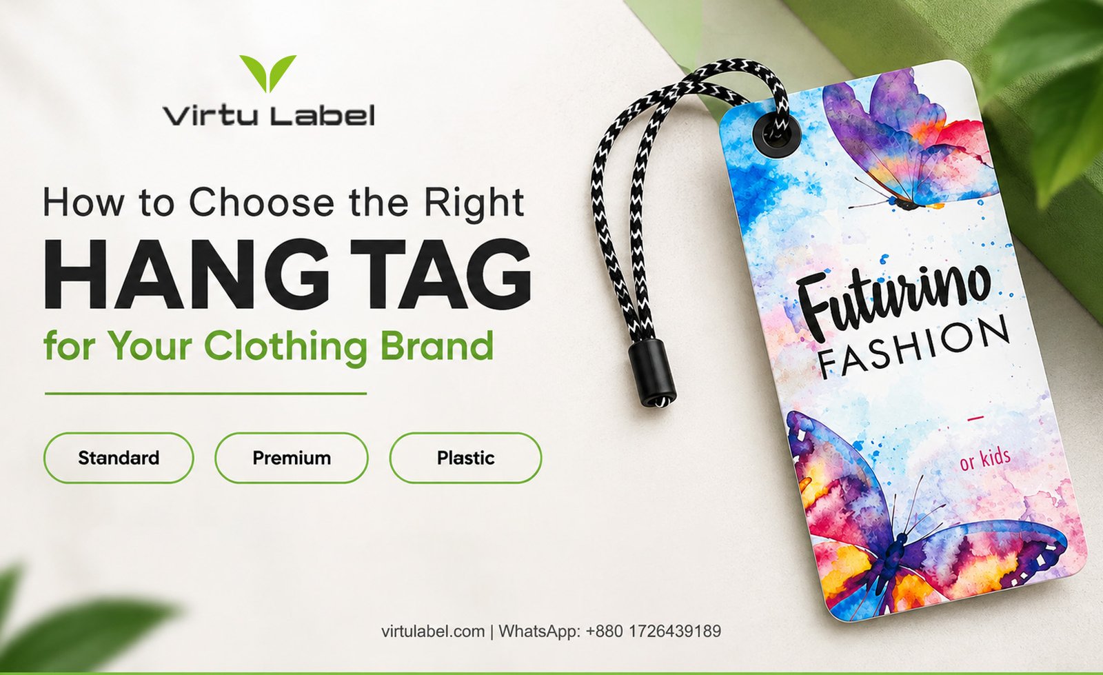 How to choose the right hang tag for your clothing brand - types, materials and finishes by Virtu Label