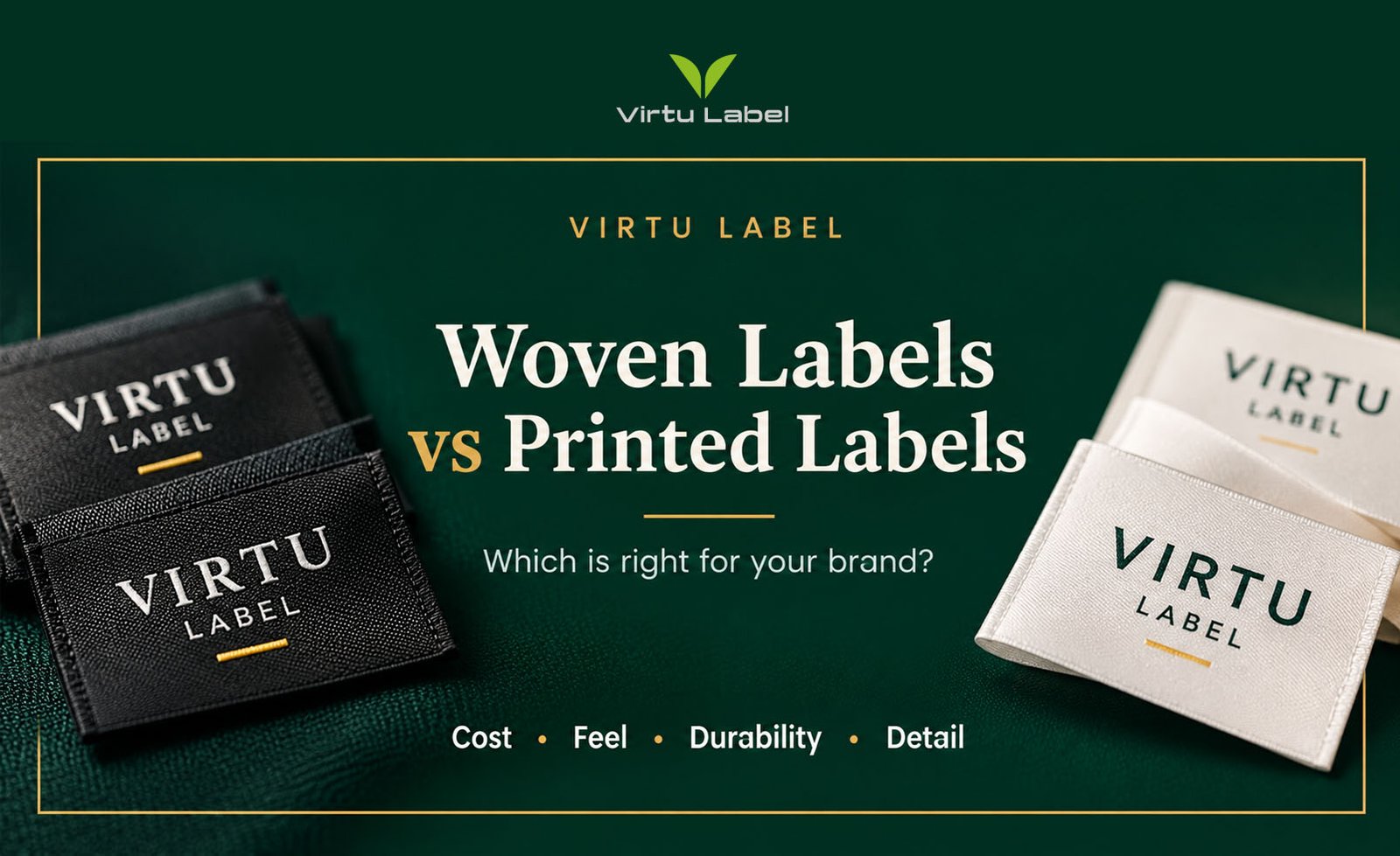 Woven labels vs printed labels comparison for clothing brands